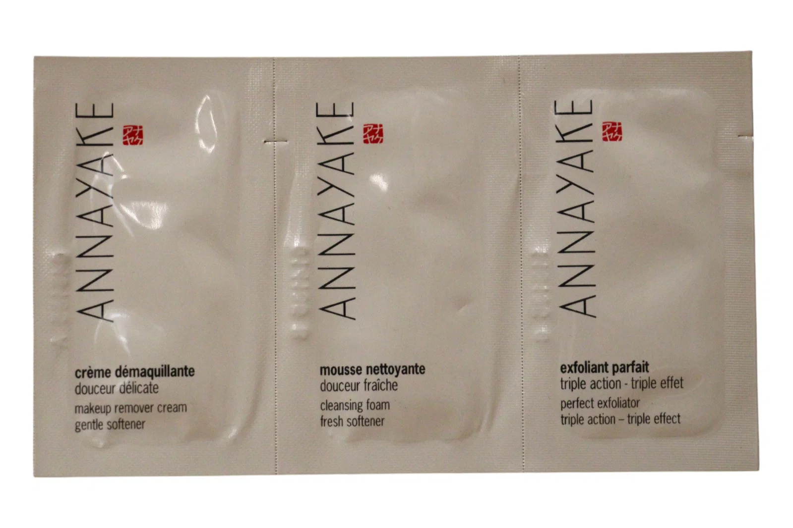 cleansing ritual set annayake annayake cleansing foam 1 ml sample annayake makeup remover cream 1 ml sample annayake exfoliating cleanser 1 ml sample 1781682113.webp 04192e6e2949ae04965cf3ab5a602628